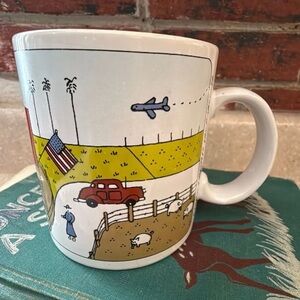 Vintage Cottagecore farmhouse Taylor & Ng 1980 San Francisco Coffee Mug Flag
